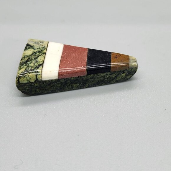 Vintage native american inlaid multi stone bead dangle pendant - Picture 2 of 6